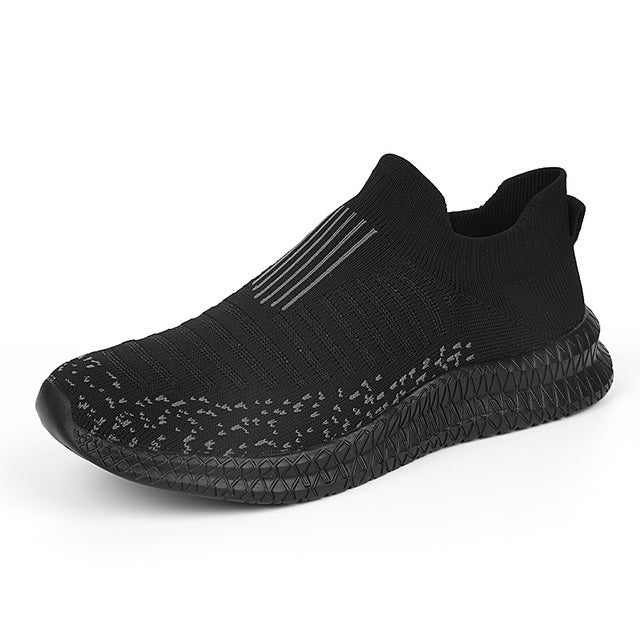 Levoire | Baskets Pour Hommes Sans Lacets Pour Pieds Larges Noir
