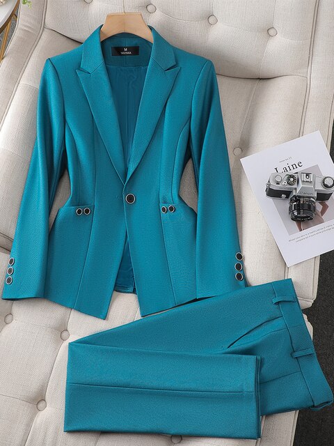 Levoire | Ensemble Blazer Deux Pièces Pour Femme - Formel Bleu