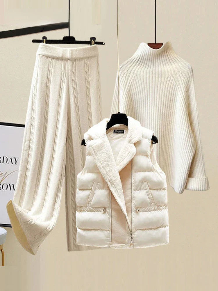 Levoire | Ensemble trois pièces en cachemire Beige