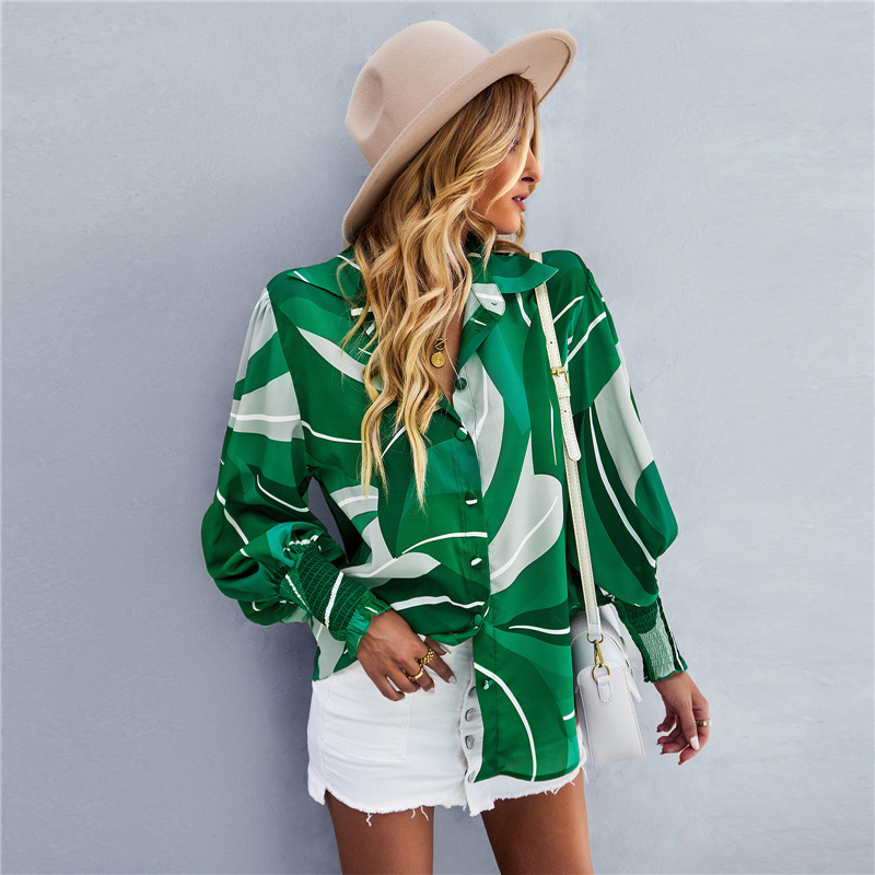 Levoire | à manches longues avec motif contrasté Vert