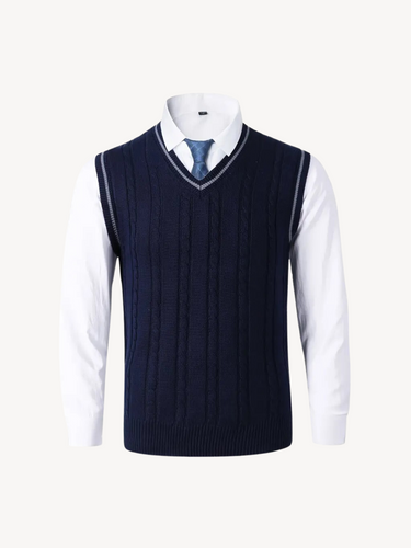 Levoire | Gilet en tricot avec des motifs en tresses