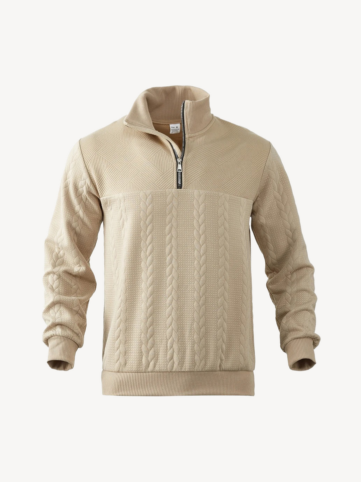 Levoire | Pull À Fermeture Éclair Beige