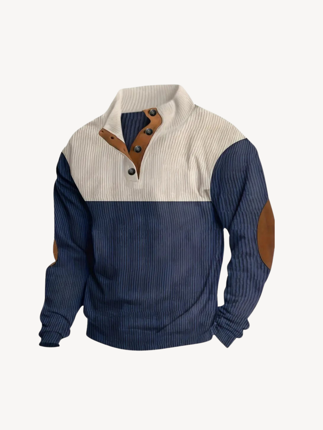 Levoire | T-shirt Henley avec des détails patchwork