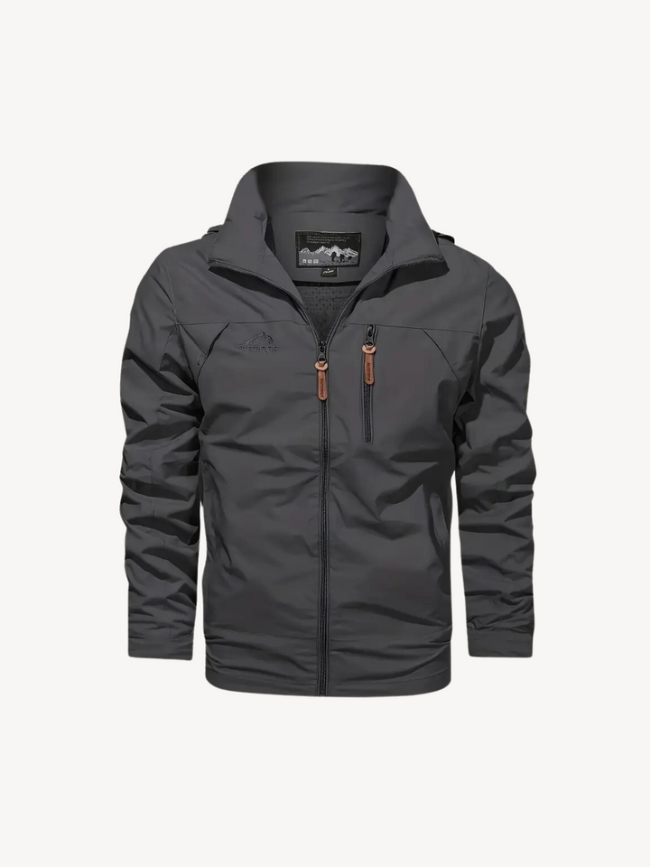 Levoire | Veste imperméable et coupe-vent avec capuche Gris foncé