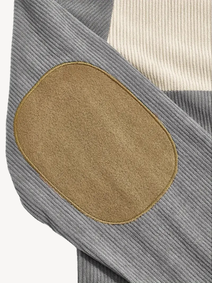 Levoire | T-shirt Henley avec des détails patchwork