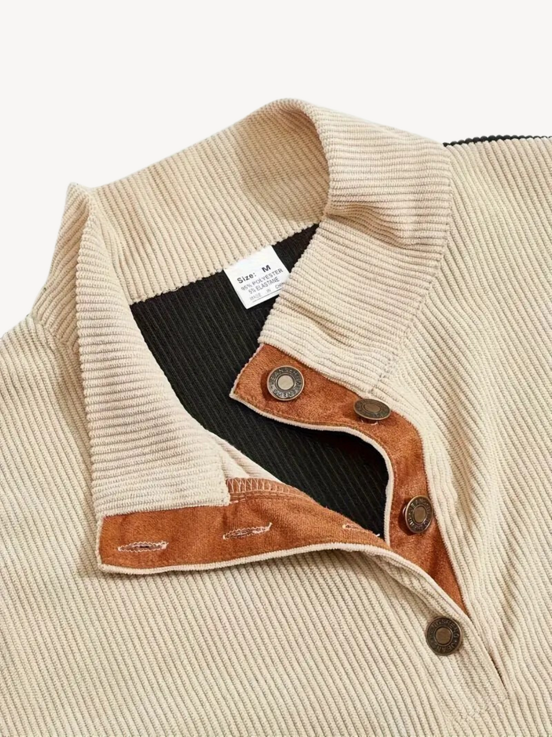 Levoire | T-shirt Henley avec des détails patchwork