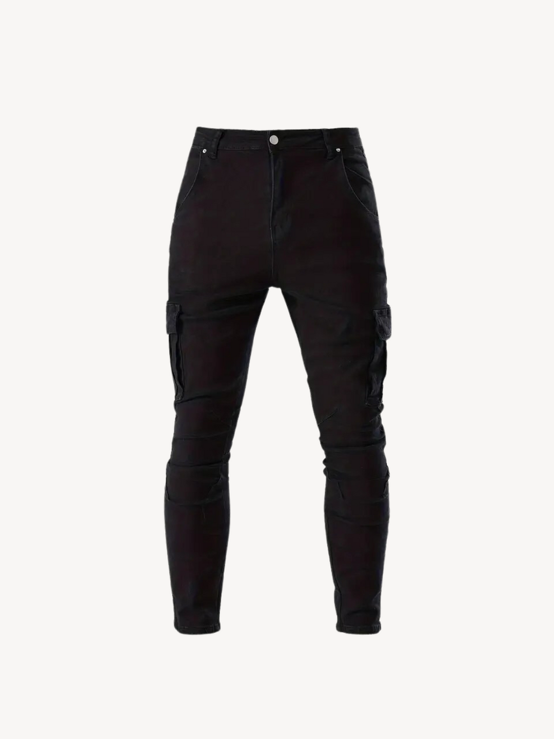 Levoire | Pantalons Cargo Ajustement Moyen Eng Ajustables Noir (Presque épuisé)