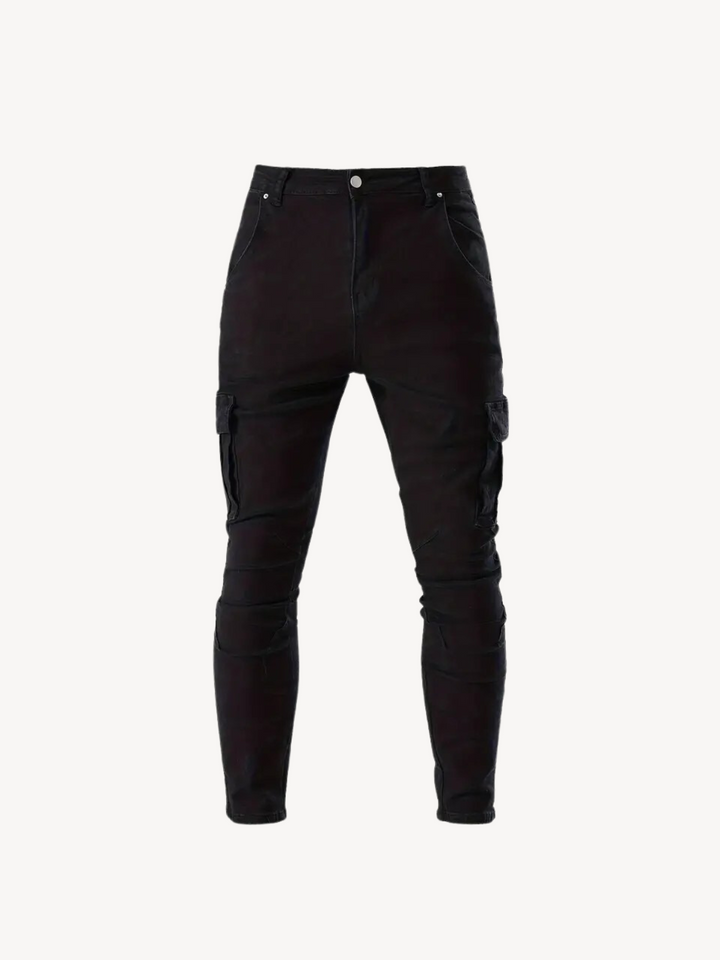 Levoire | Pantalons Cargo Ajustement Moyen Eng Ajustables Noir (Presque épuisé)