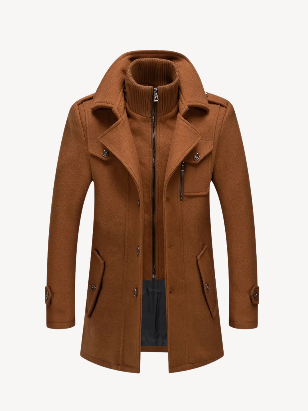 Levoire | Veste en cage double moderne Braun