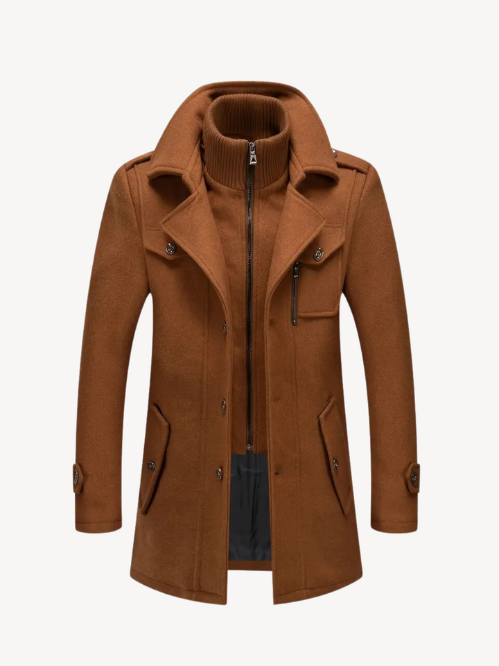 Levoire | Veste en cage double moderne Braun