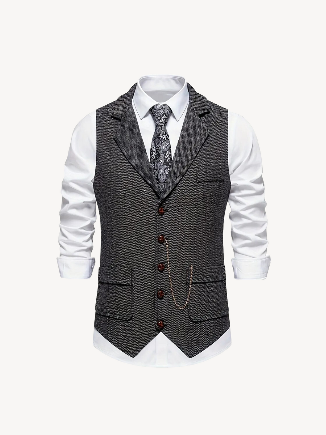 Levoire | Gilet au style moderne Gris foncé
