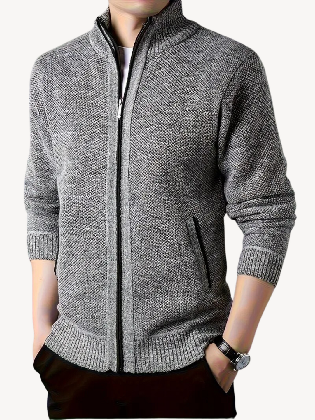 Levoire | Veste En Tricot Confortable Avec Zip