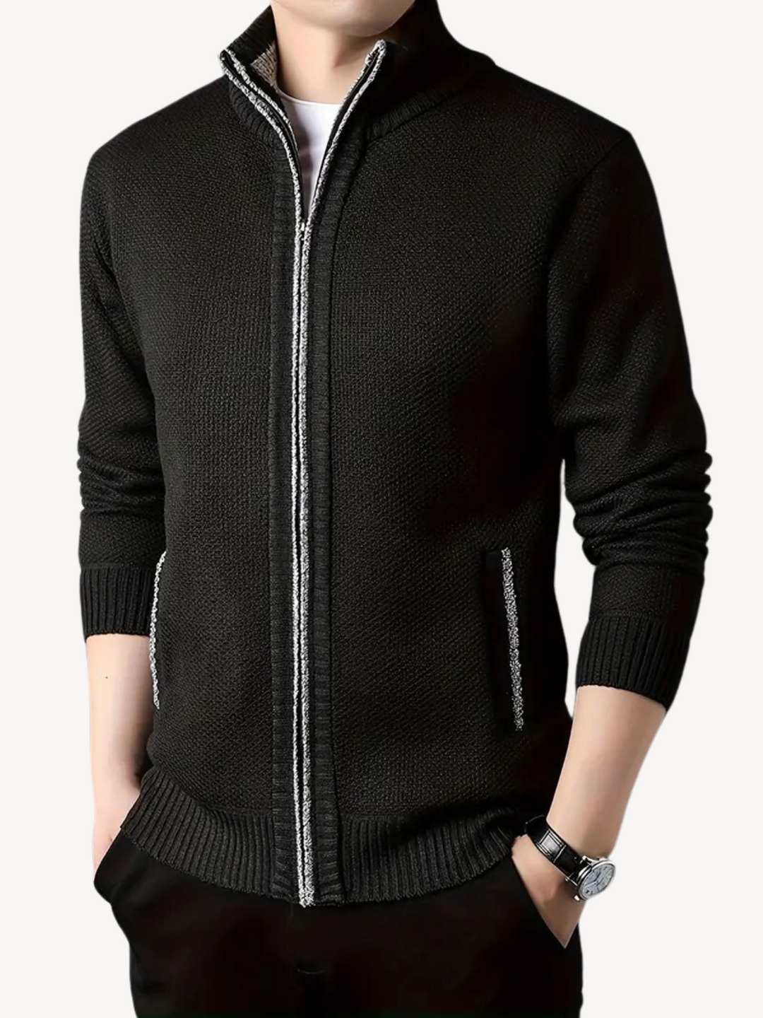 Levoire | Veste En Tricot Confortable Avec Zip