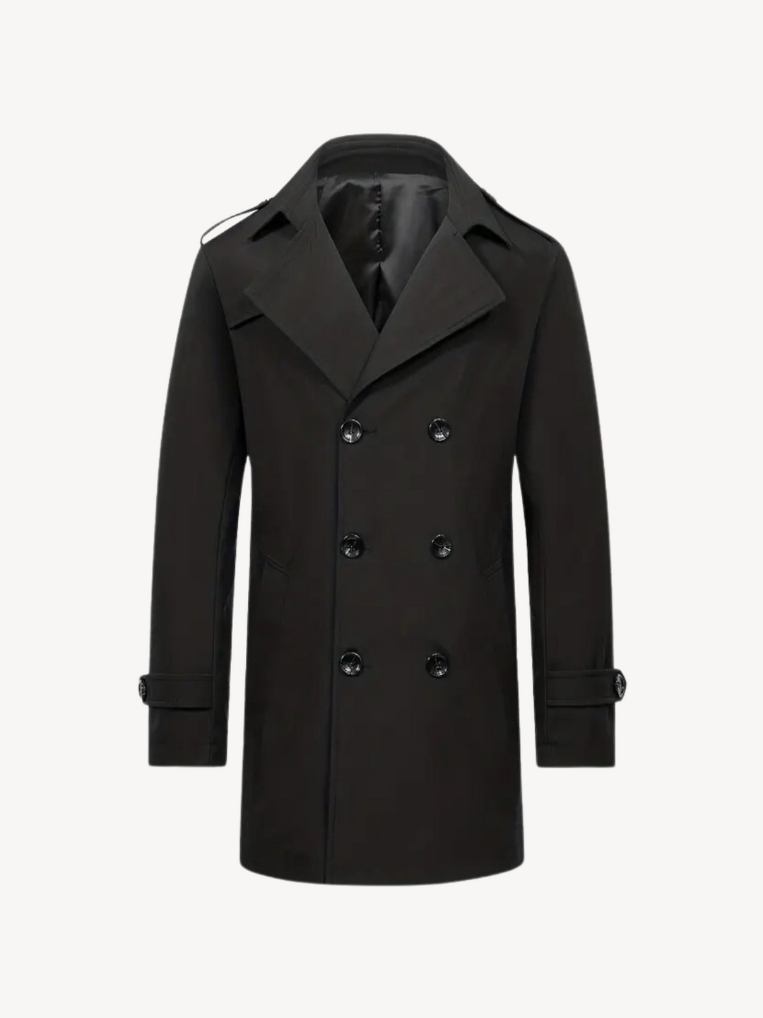 Levoire | Manteau long à coupe classique Noir