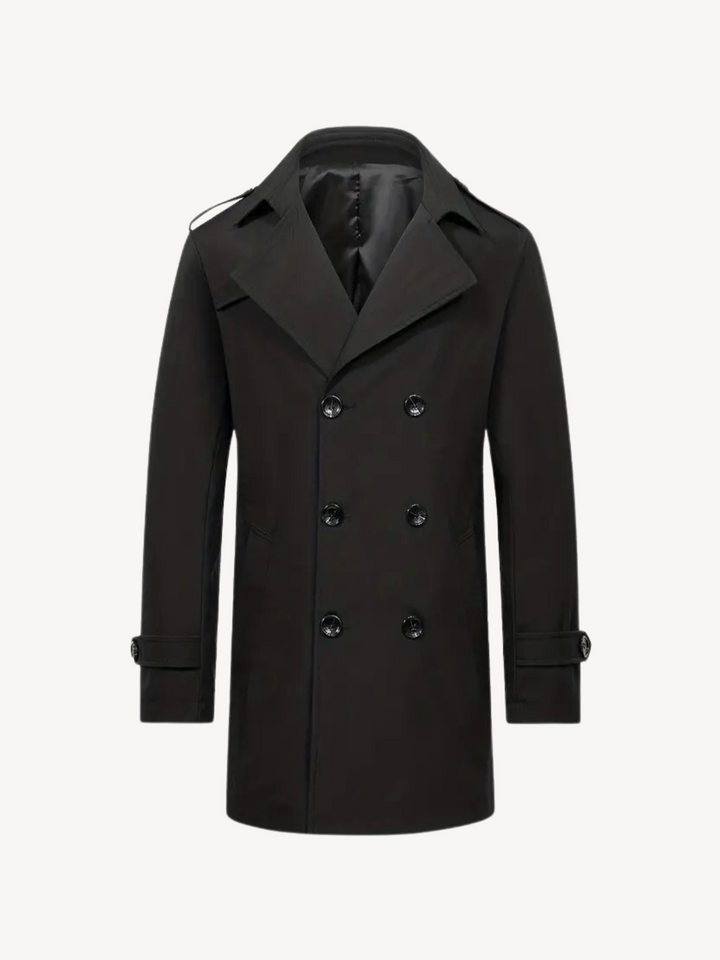 Levoire | Manteau long à coupe classique Noir