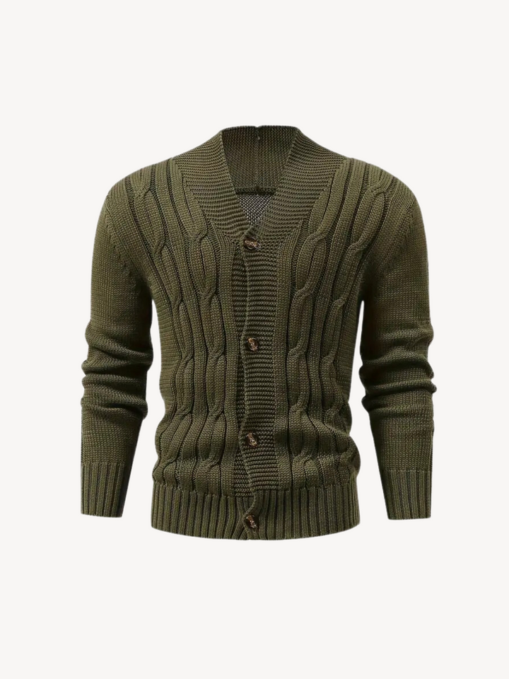 Levoire | Veste en tricot à boutons ouverts Vert