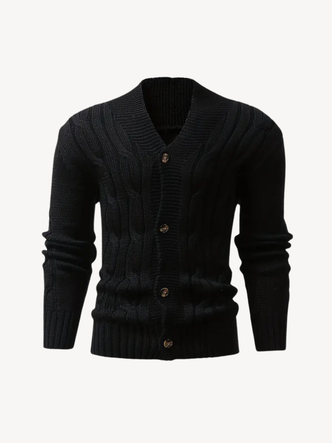 Levoire | Veste en tricot à boutons ouverts Noir
