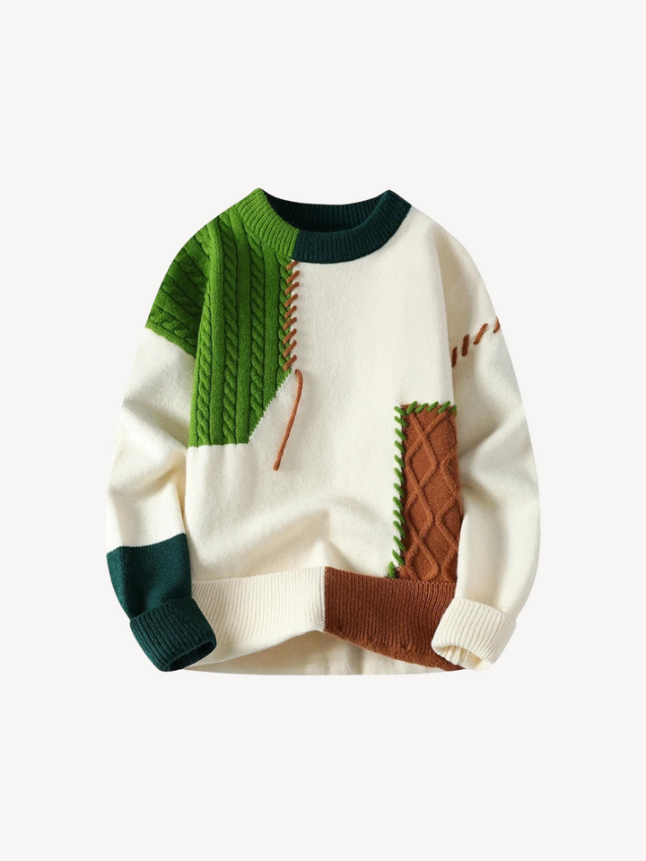Levoire | Designer Pull-Over En Laine Vert Marron