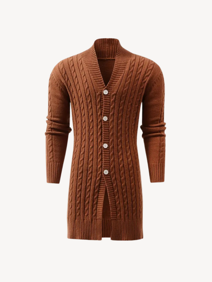 Levoire | Cardigan Avec Texture Douce Braun