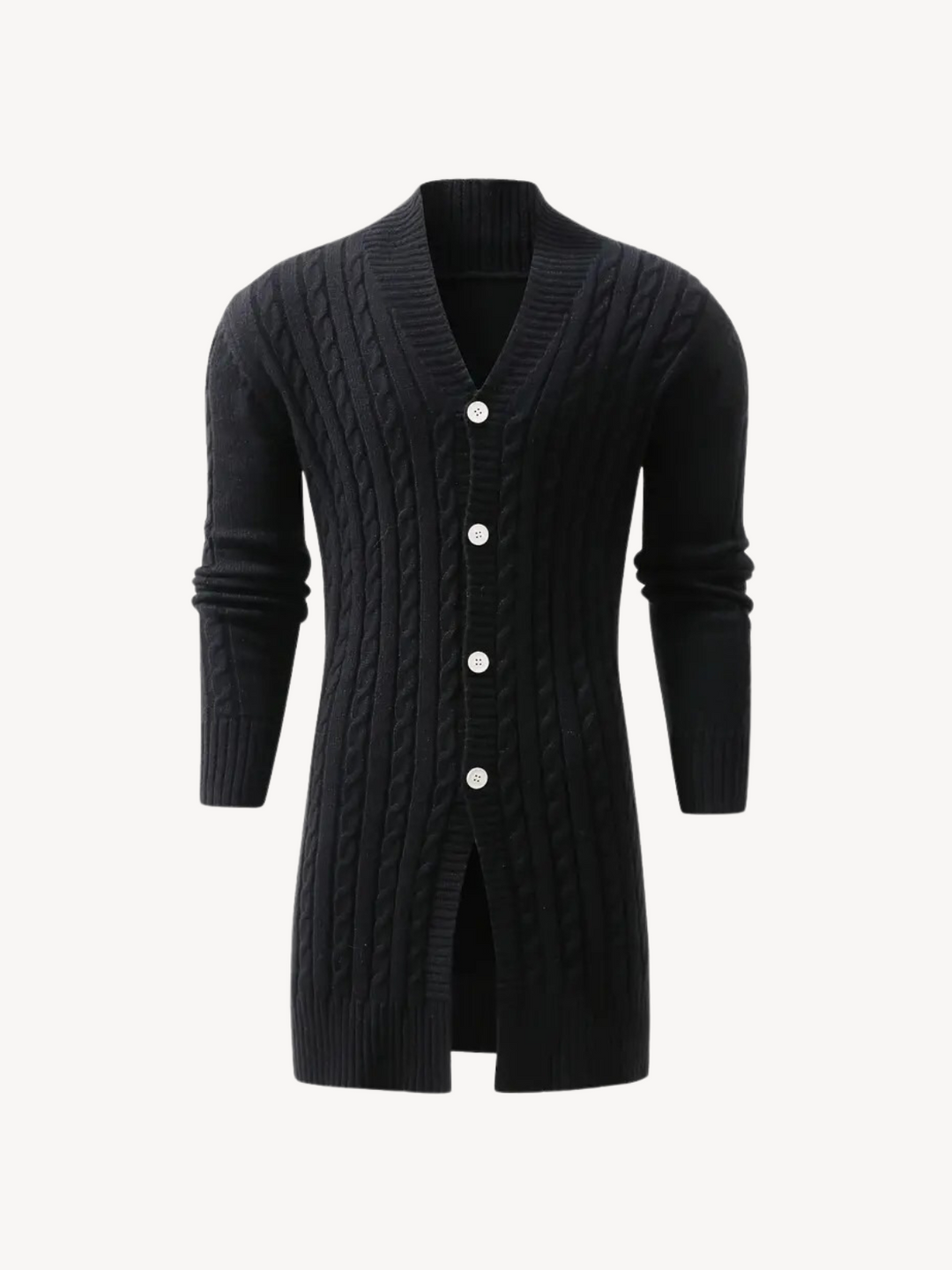 Levoire | Cardigan Avec Texture Douce Noir