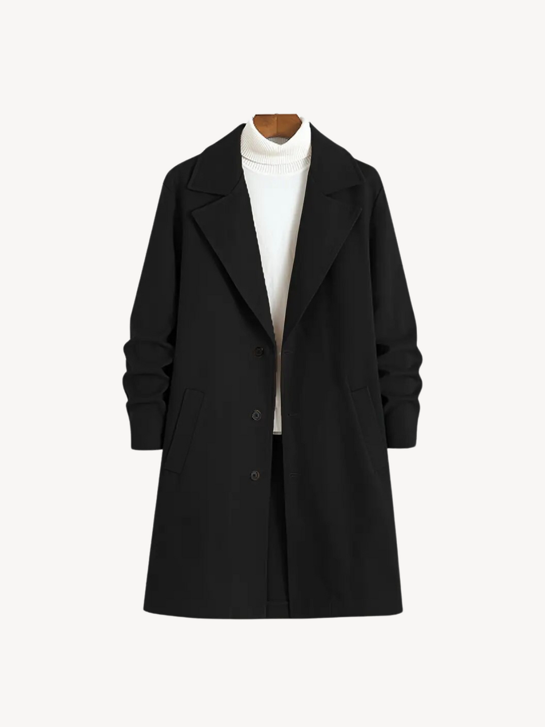 Levoire | Classique Manteau Long Noir