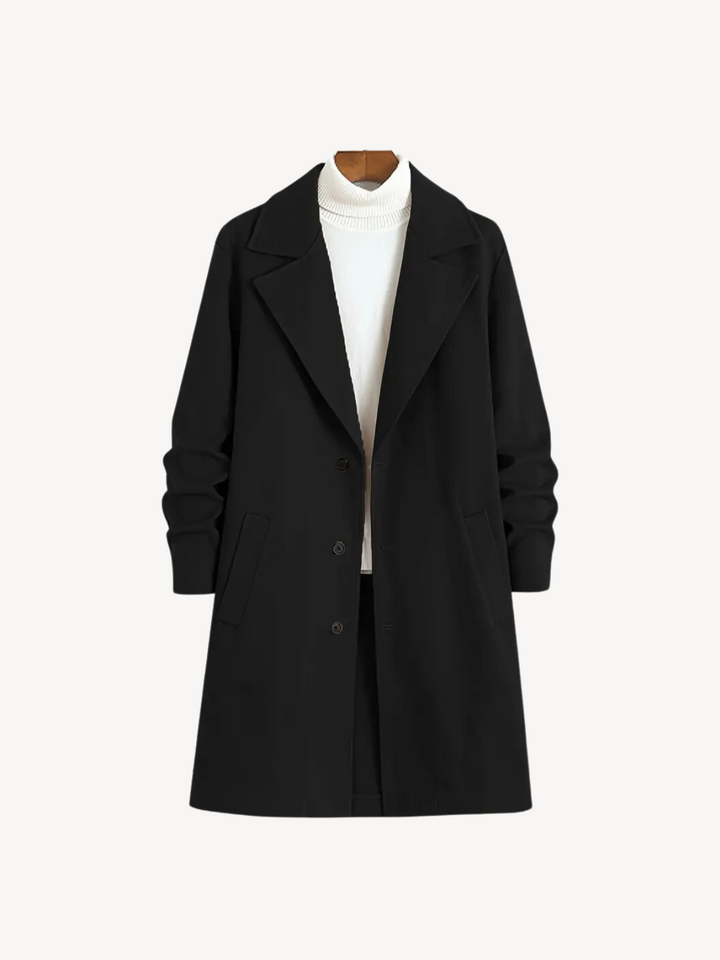 Levoire | Classique Long Manteau Noir