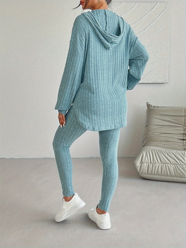 Levoire | Pull À Capuche Côtelé Avec Pantalon Skinny