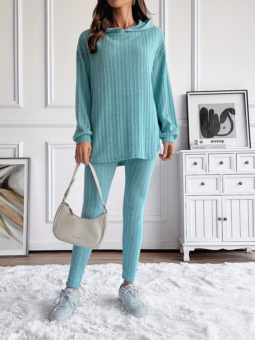 Levoire | Pull À Capuche Côtelé Avec Pantalon Skinny