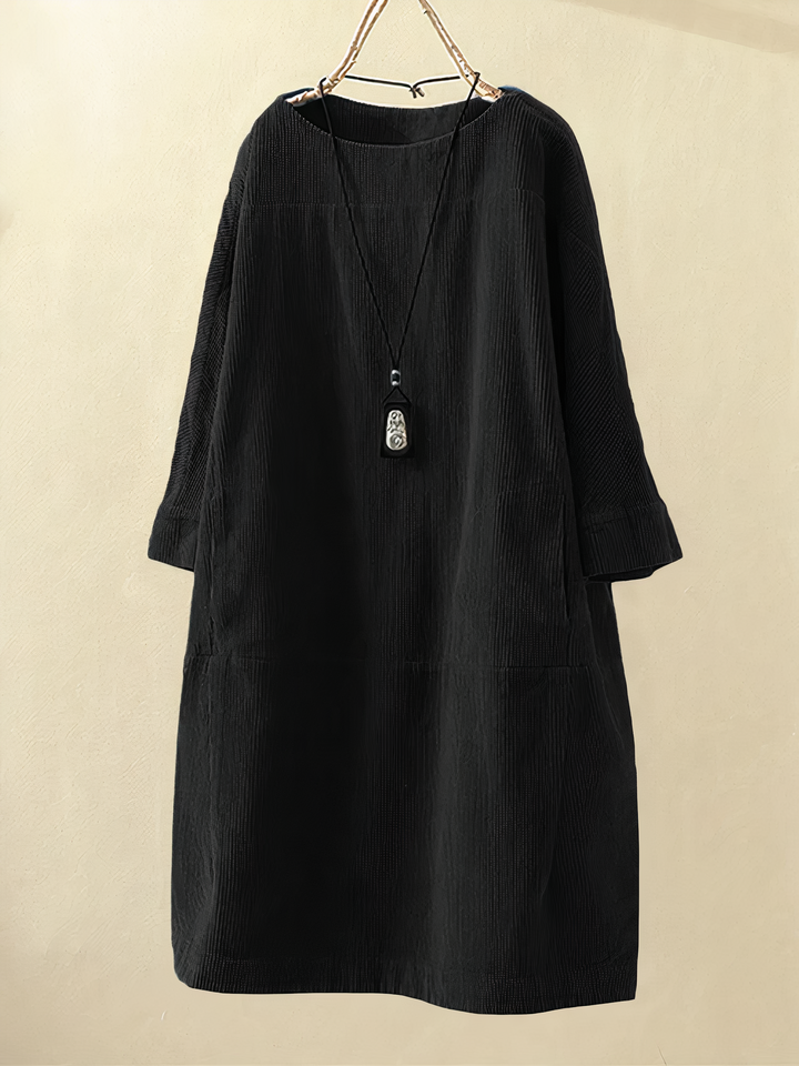 Levoire | Robe Coupe Ample Manches Longues Robe En A Noir