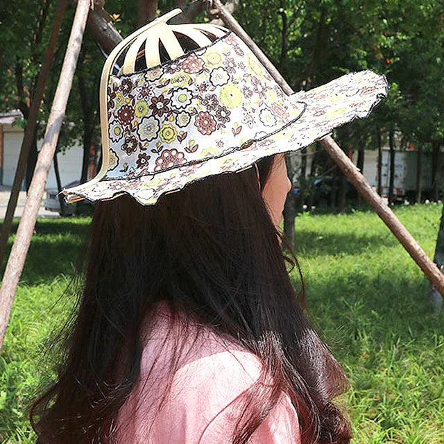 Levoire | Chapeau avec Style Élégant et Protection Solaire pour Femmes Fleur brune
