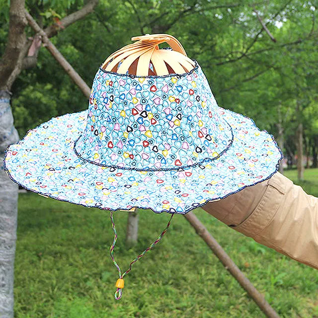 Levoire | Chapeau avec Style Élégant et Protection Solaire pour Femmes Bleu Géométrique