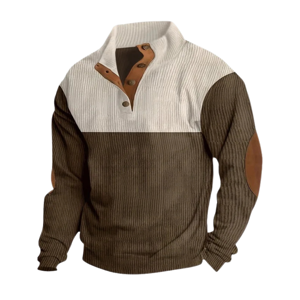 Levoire | T-Shirt Informel Avec Fermeture Éclair Braun Abricot