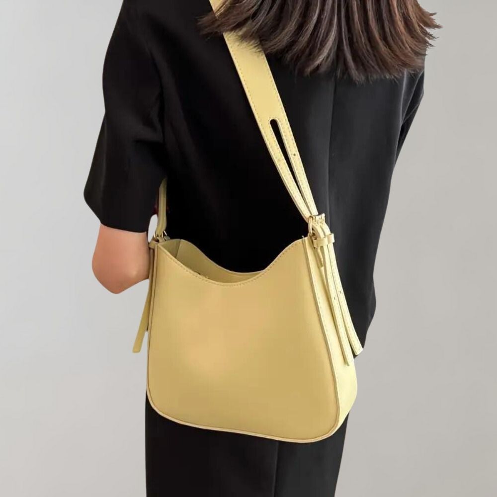 Levoire | Sac Zippé Petit Sac À Bandoulière En Similicuir Jaune