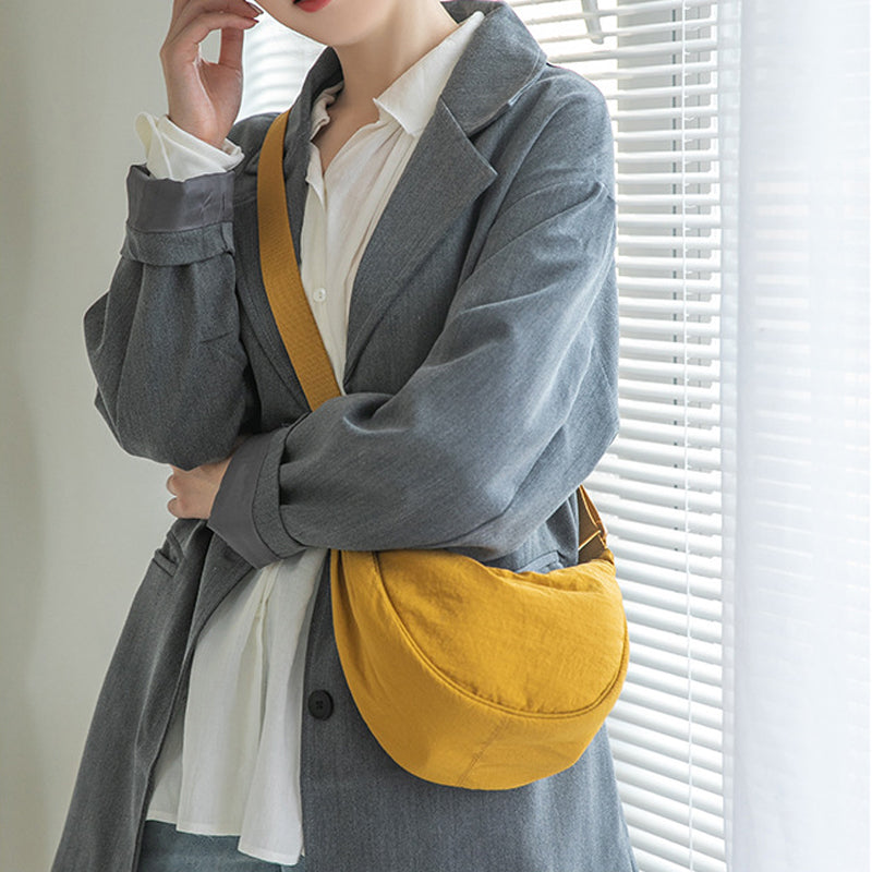 Levoire | Sac Bandoulière Demi-Lune Pour Femme Avec Bandoulière Réglable Jaune