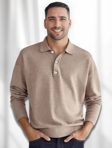 Levoire | Polo En Tricot À Manches Longues Mode Pour Hommes