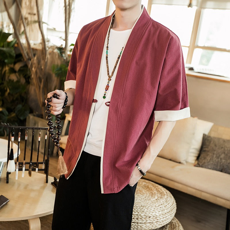 Levoire | Veste Au Style Chinois Rot