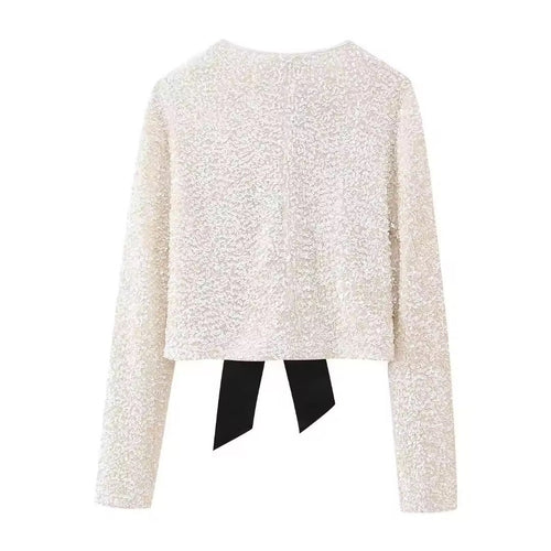 Levoire | Veste À Paillettes Avec Détails En Nœud