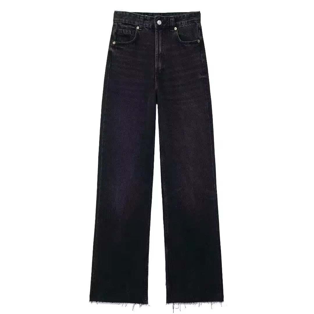 Levoire | Jean Classique Taille Haute Évasée Noir