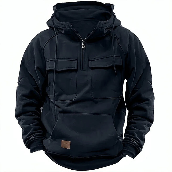 Levoire | Sweat Capuche Confortable Journées Détendues Noir