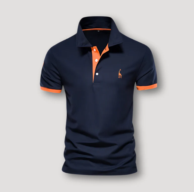 Levoire | Polo Shirt À Manches Courtes Pour Hommes Bleu foncé