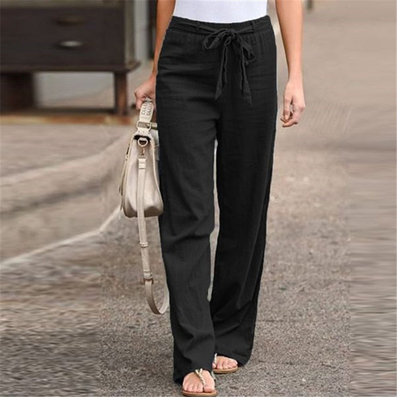 Levoire | Pantalons En Coton Pour Femmes Noir