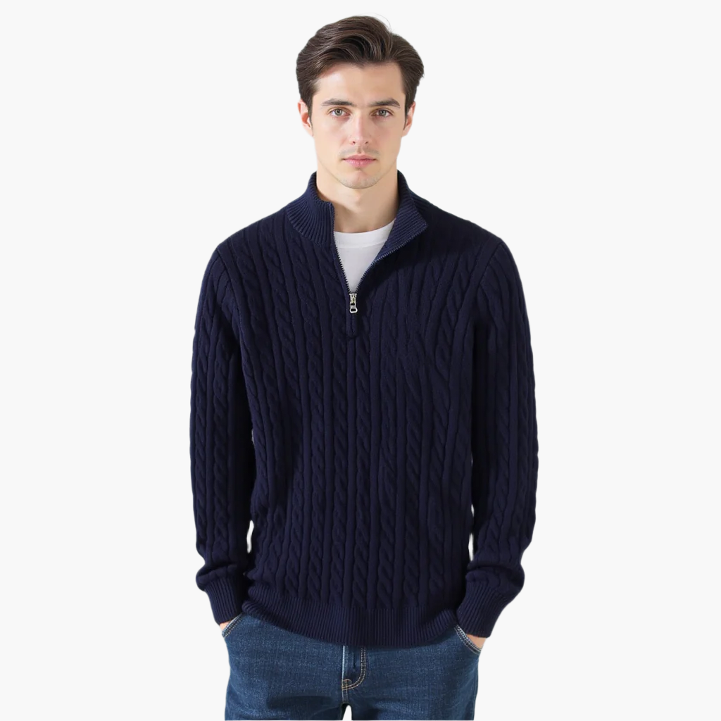 Levoire | Pull En Tricot De Luxe Avec Fermeture Éclair Moderne