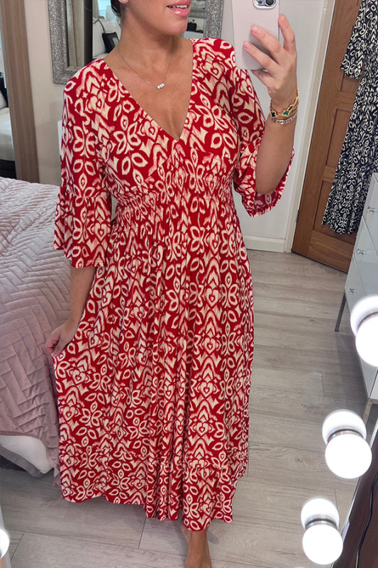 Levoire | Robe Fleur Bohème Rot