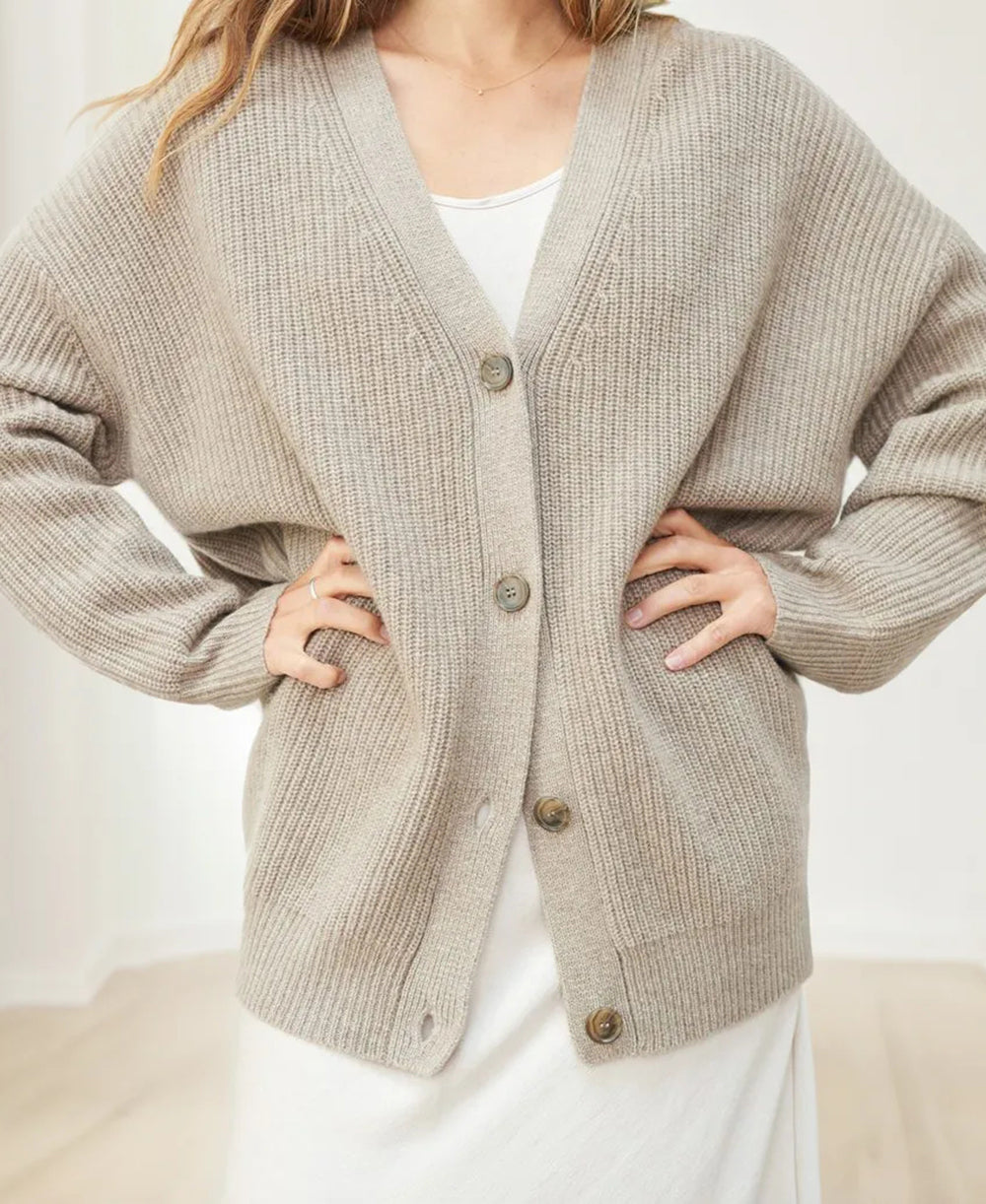 Levoire | Gilet Cocoon Avec Sensation Cachemire Pour Chaleur Élégante Taupe