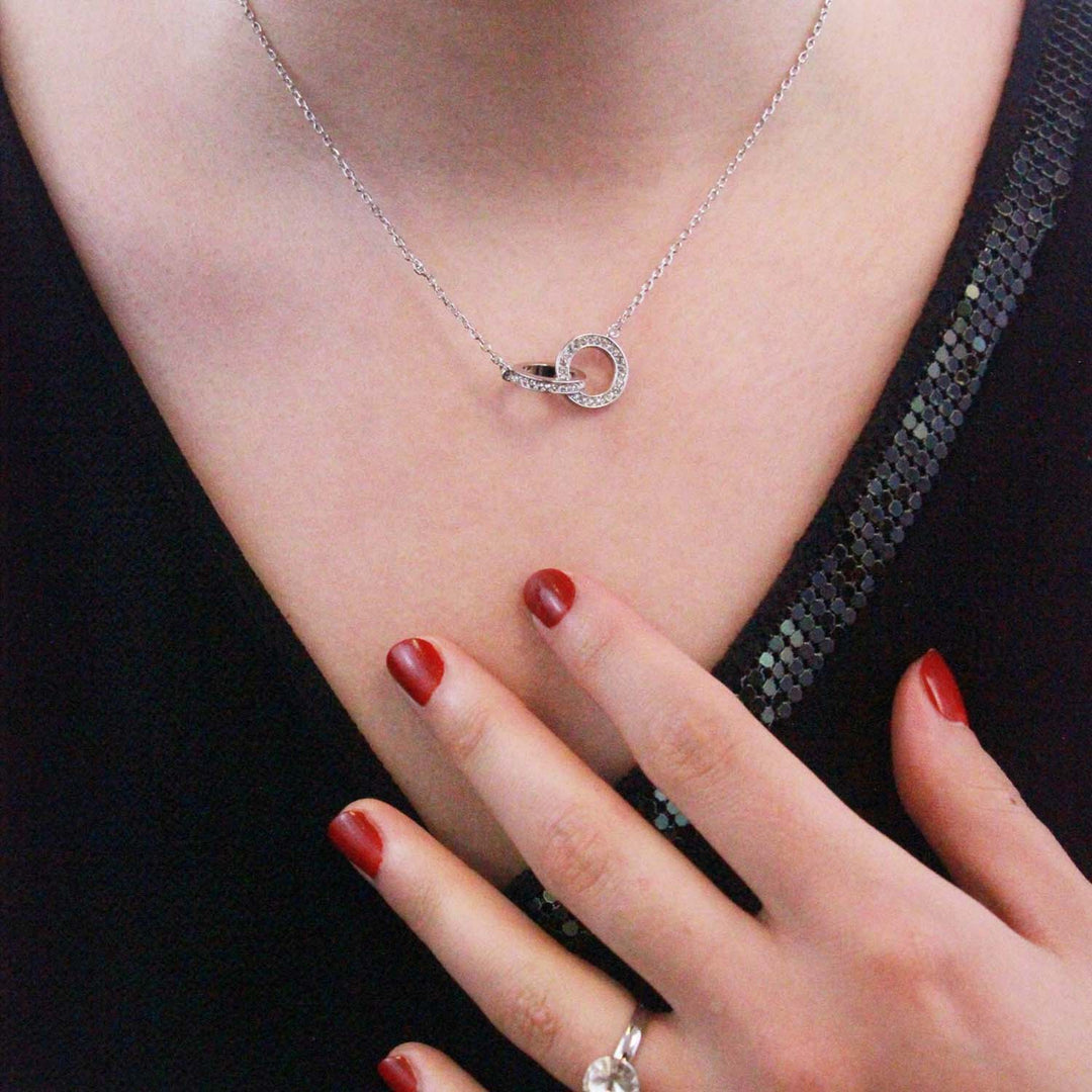 Levoire | et pendentif Circle Hoop orné de 20 cristaux Swarovski - Livraison Offerte