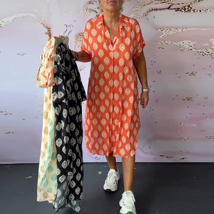 Levoire | Robe D'Été Ample Avec Col Revers Et Manches Courtes