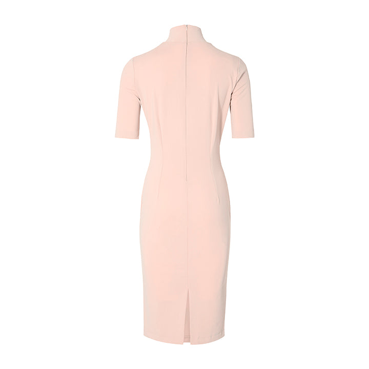 Levoire | Robe À Col Montant À Manches Courtes