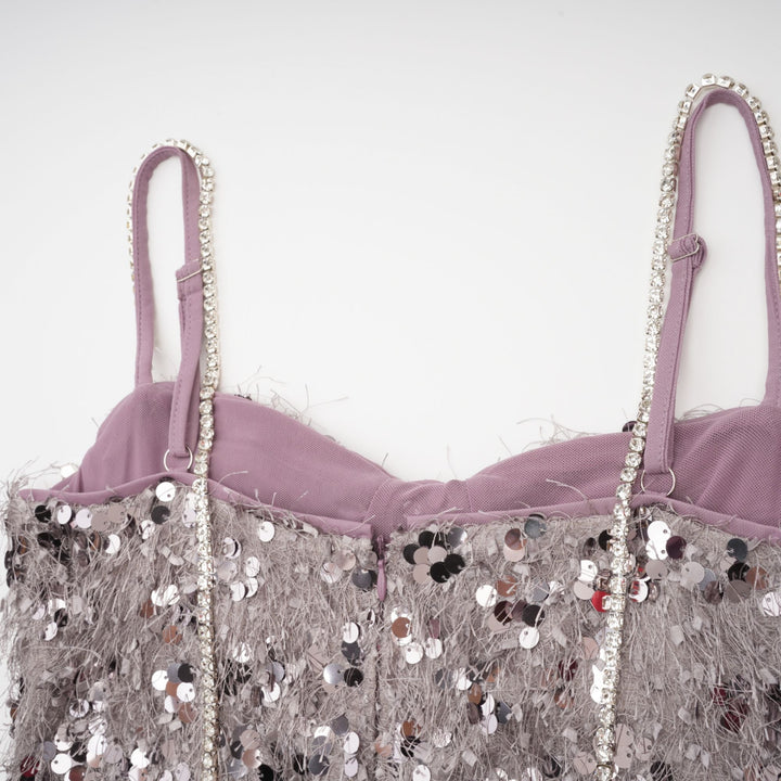 Levoire | Robe Mini Décorée Lila
