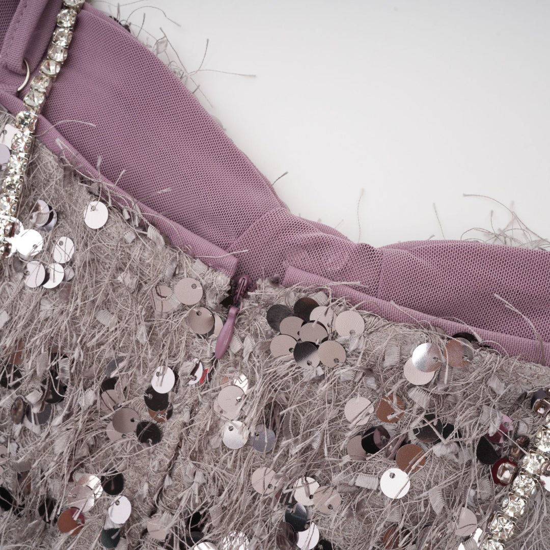 Levoire | Robe Mini Décorée Lila
