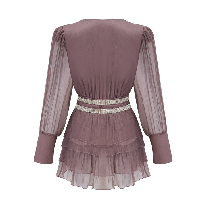 Levoire | Robe Mini En Soie Ornée De Cristaux